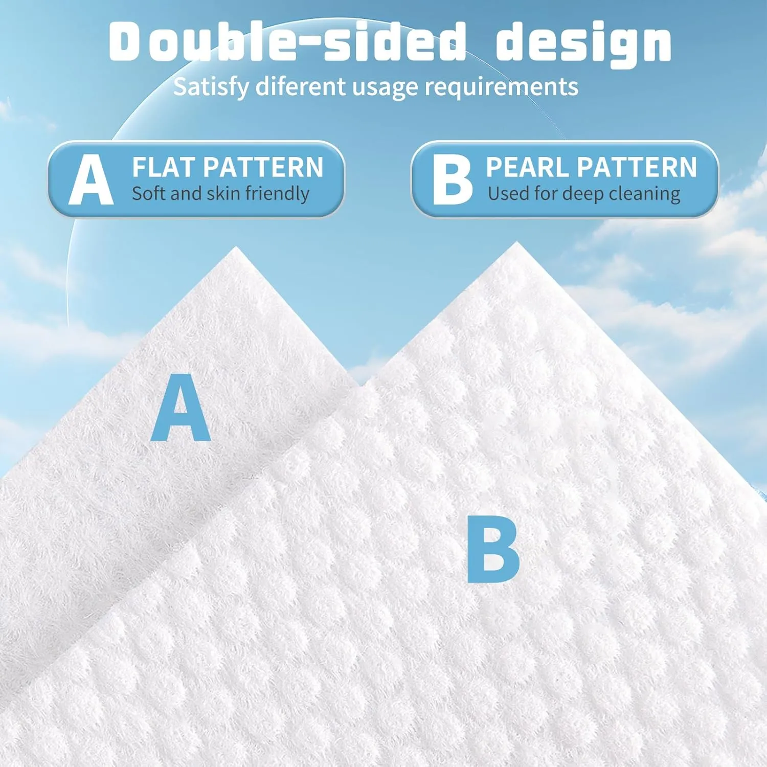 100 Count Disposable Face Towel, Biodegradable Facial Dry Wipes, Super Soft & Thick Face Cloth, Lint-Free Face Towelettes for Sensitive Skincare, Makeup Remover Dry Wipes, Facial Cleansing (6 Pack)