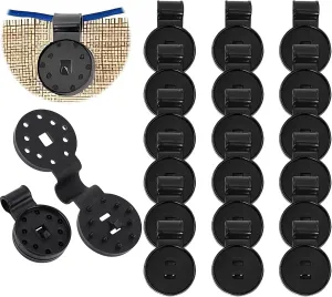 100 Pack Shade Cloth Clips, Round Plastic Sun Shade Net Clip, Fabric Clips,Shade Cloth Heavy Duty Lock Grip for Anti Bird Netting, Gardening Shade Cloth,Windproof Awning Clamp