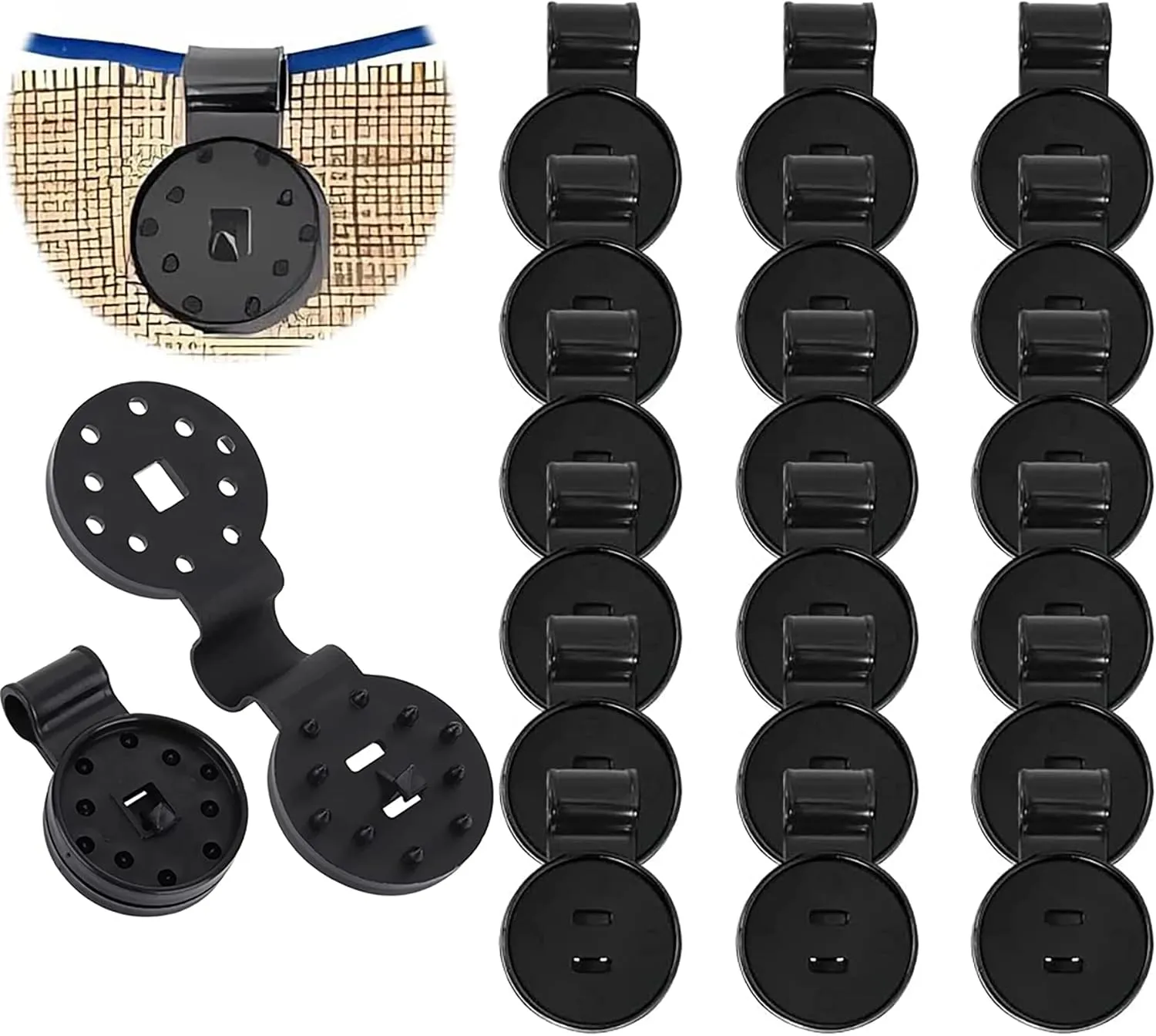 100 Pack Shade Cloth Clips, Round Plastic Sun Shade Net Clip, Fabric Clips,Shade Cloth Heavy Duty Lock Grip for Anti Bird Netting, Gardening Shade Cloth,Windproof Awning Clamp