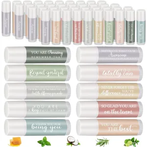 100 Sets Employee Appreciation Gifts Bulk for Coworkers Lip Balm Favors Thank You Team Gifts for Coworkers Staff Teachers Nurse Volunteer Appreciation, 5 Flavors
