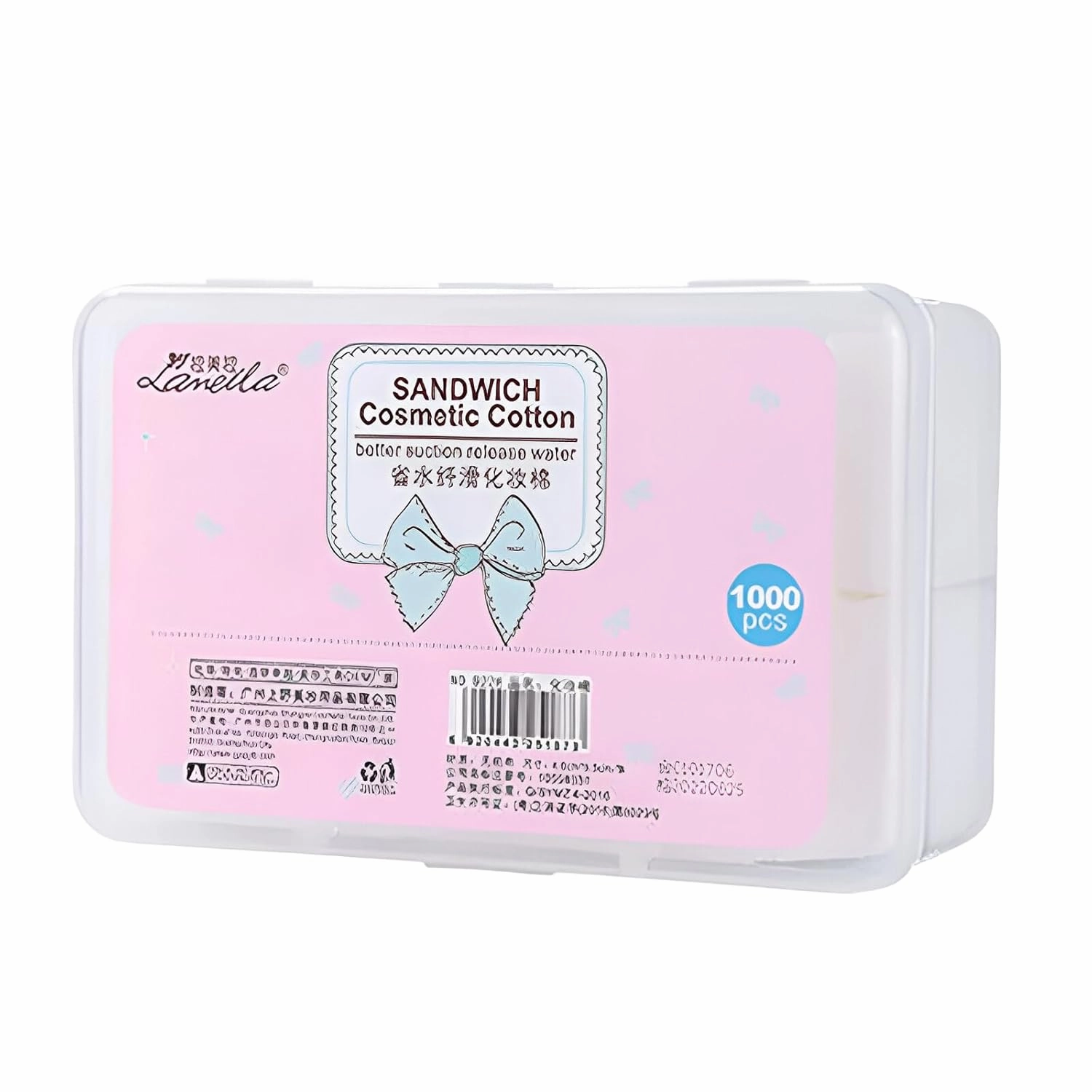 1000 Pcs Non-Woven Cotton Makeup Remover Wipes – Soft Disposable Facial Cleansing Pads for Eyelash Glue Removal, Nail Polish, and Cosmetic Use