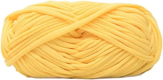 100g Cotton Handbag Yarn Carpet Knitting HandCrafts Wool Weave Thread Knitted Scarf Chunky Scarf Crochet DIY Yarn Doll Colours-06 Lemon Yellow_1PCS