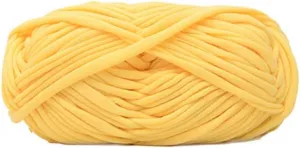 100g Cotton Handbag Yarn Carpet Knitting HandCrafts Wool Weave Thread Knitted Scarf Chunky Scarf Crochet DIY Yarn Doll Colours-06 Lemon Yellow_1PCS