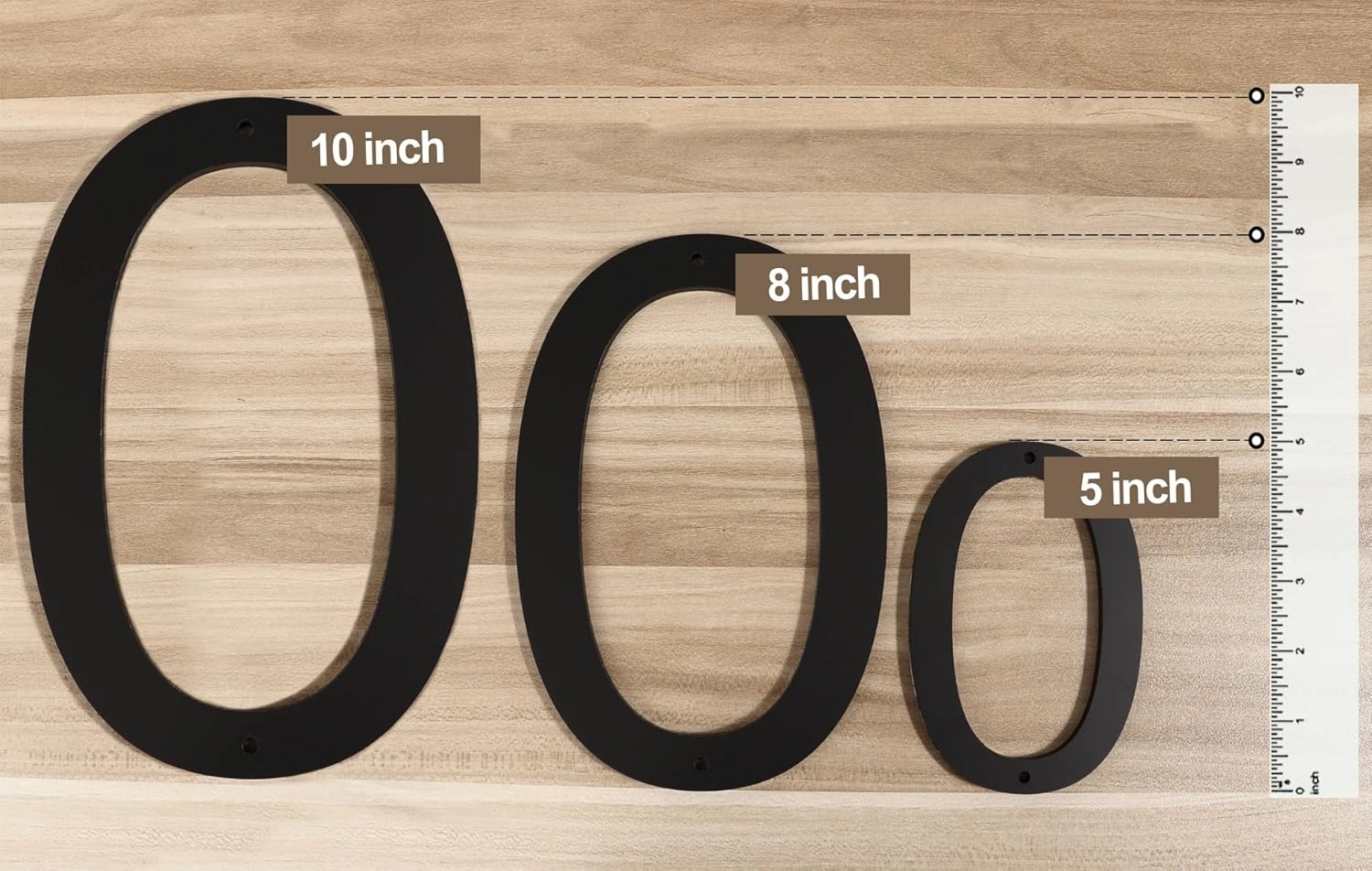 10 Inch Modern House Number 5 Flush or Floating Mount Frosted Matte Black Acrylic Visible Address Number for Home Weatherproof Door Porch Exterior Floating House Easy Installation With Screw Set No.5