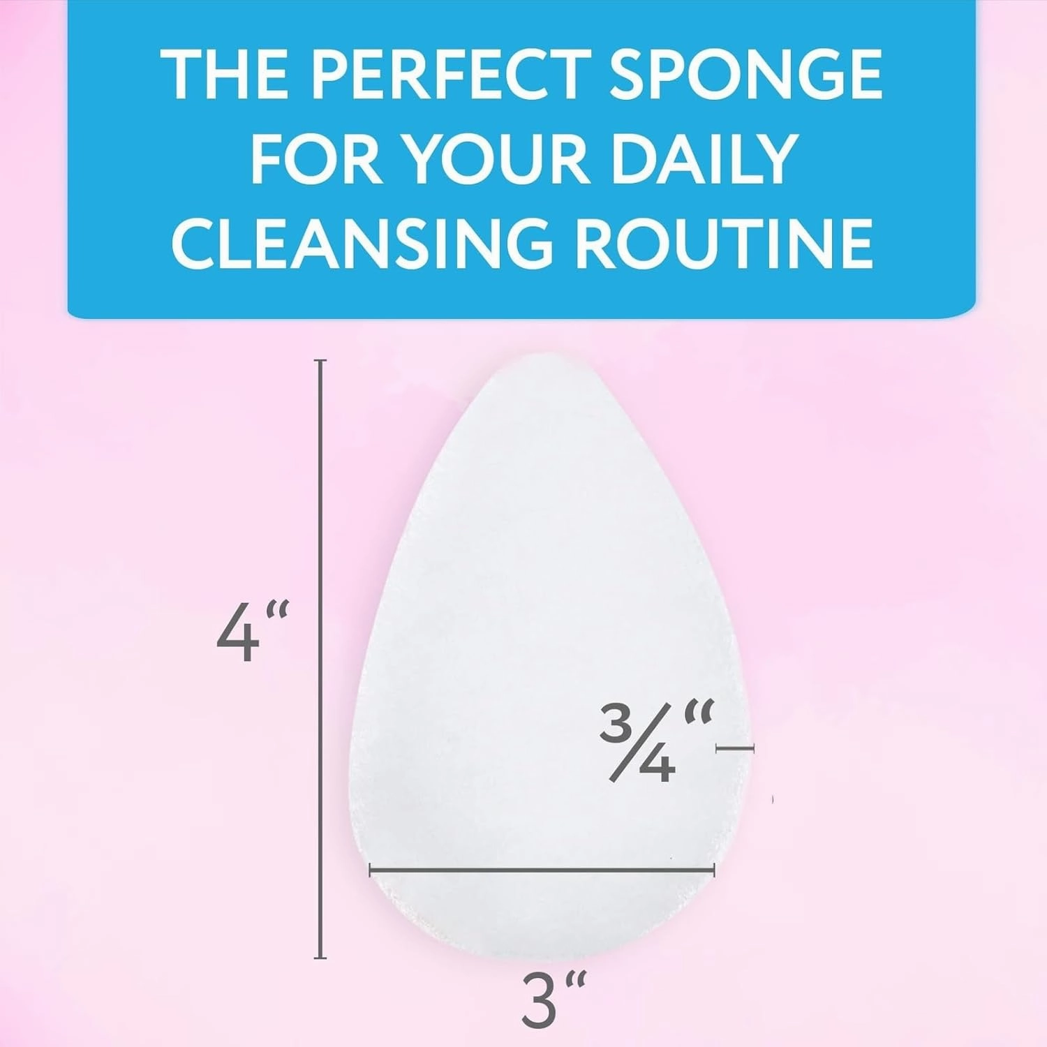 10 Pack Facial Sponge for Daily Deep Cleansing - Regular Buff Style Exfoliating Pads for Removing Dead Skin, Dirt & Makeup - Normal to Oily - Made in The USA - Reusable Puf - White