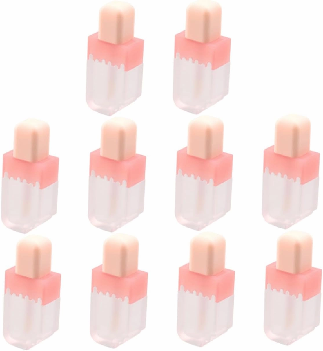 10Pcs Mini Lip Gloss Tubes Recyclable Shaped Containers Lightweight Bottles for Lip Oil Travel Friendly Lip Gloss Sample Bottles for Makeup Lovers