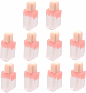 10Pcs Mini Lip Gloss Tubes Recyclable Shaped Containers Lightweight Bottles for Lip Oil Travel Friendly Lip Gloss Sample Bottles for Makeup Lovers