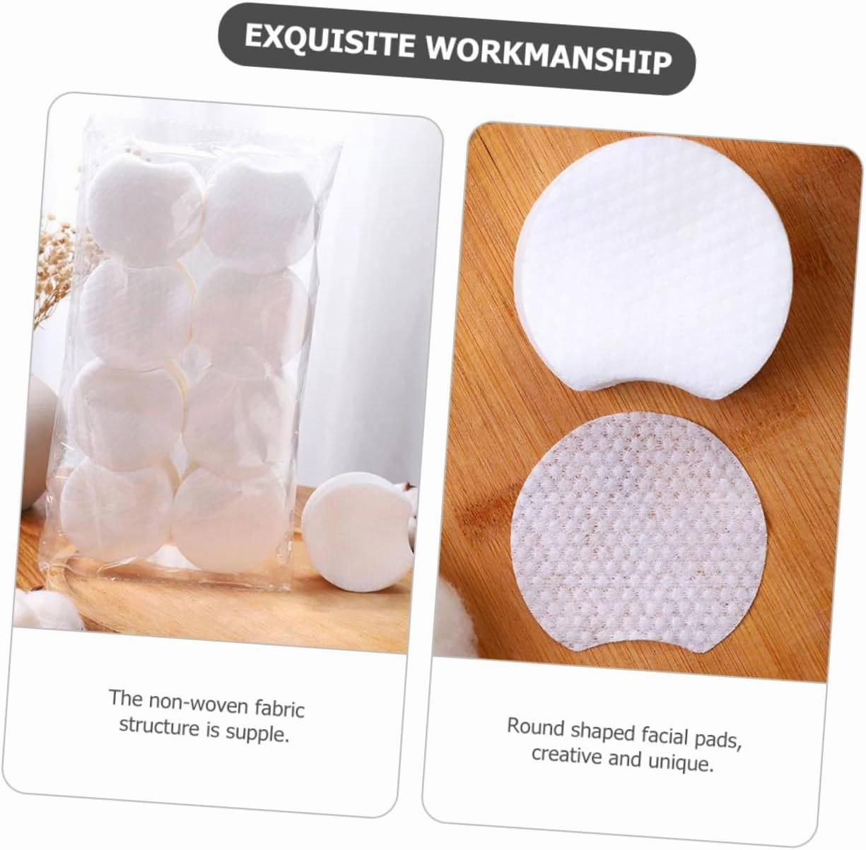 1200pcs Pearl Pattern Makeup Remover Cotton Wipes Face Towel Cotton Rounds Pads for Cosmetic Removal Comfortable Cosmetic Pads Face Pads Non-Woven Fabric Mask Clean Travel