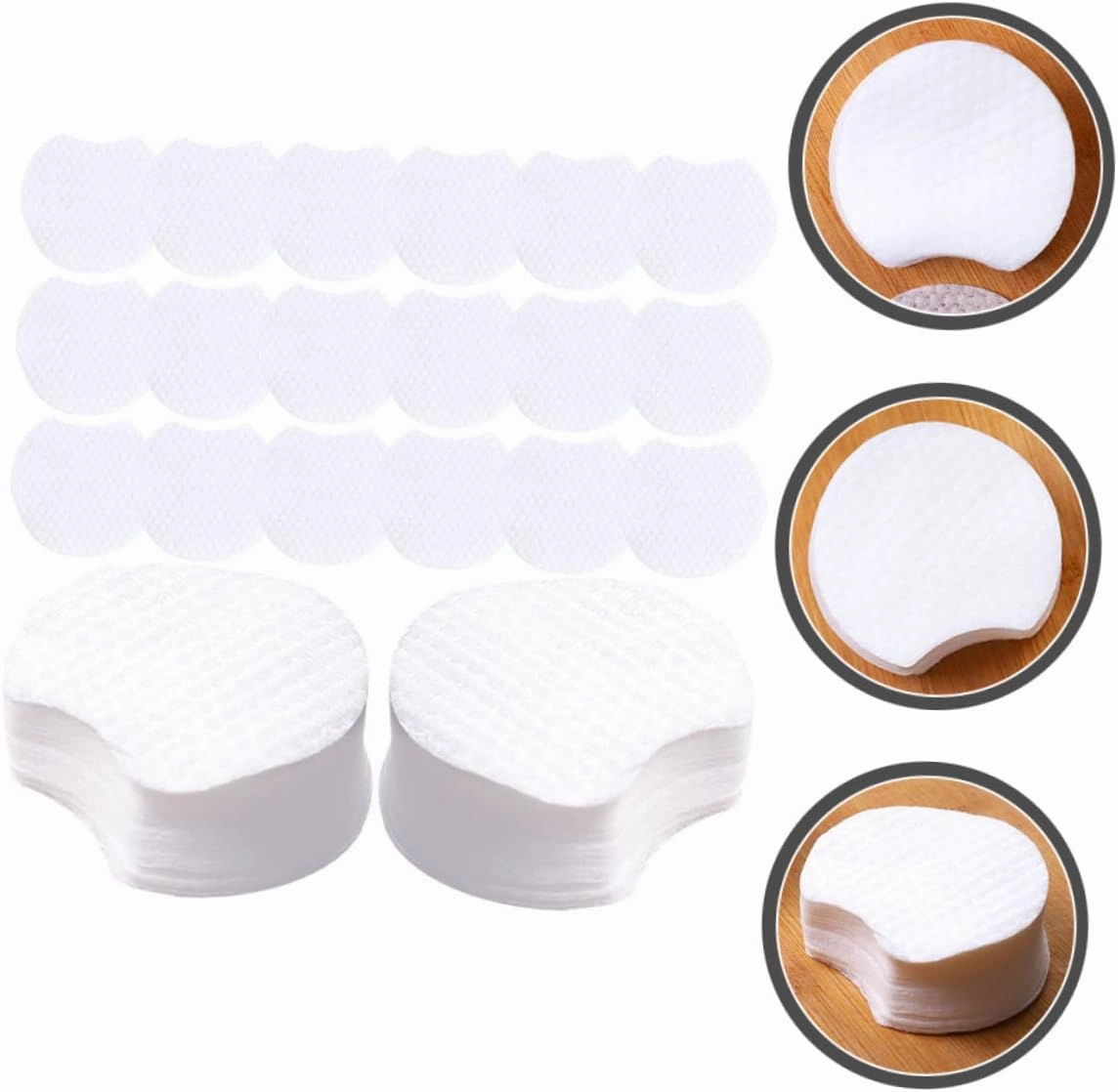1200pcs Pearl Pattern Makeup Remover Cotton Wipes Face Towel Cotton Rounds Pads for Cosmetic Removal Comfortable Cosmetic Pads Face Pads Non-Woven Fabric Mask Clean Travel