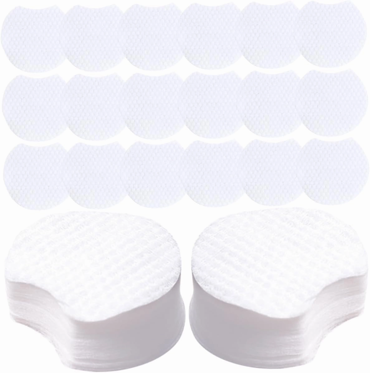 1200pcs Semicircular Makeup Remover Pads Facial Cleansing Pads Skin-Friendly Wet Dry Use Perfect for Travel