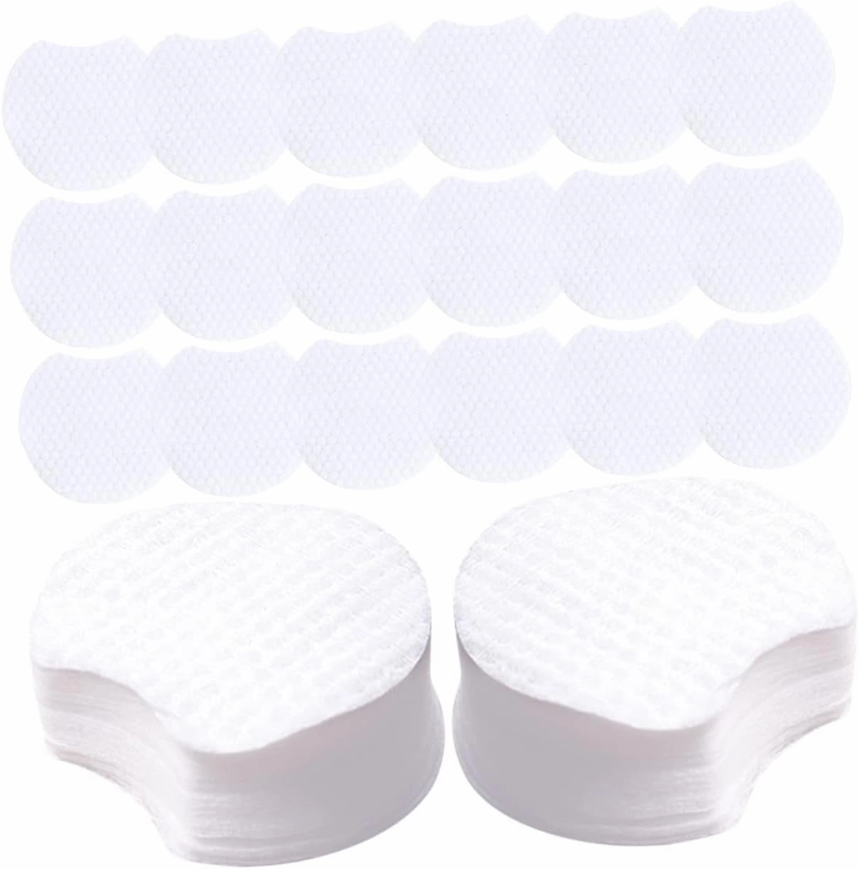 1200pcs Semicircular Makeup Remover Pads Facial Pads Large Exfoliating Rounds for Washing Face