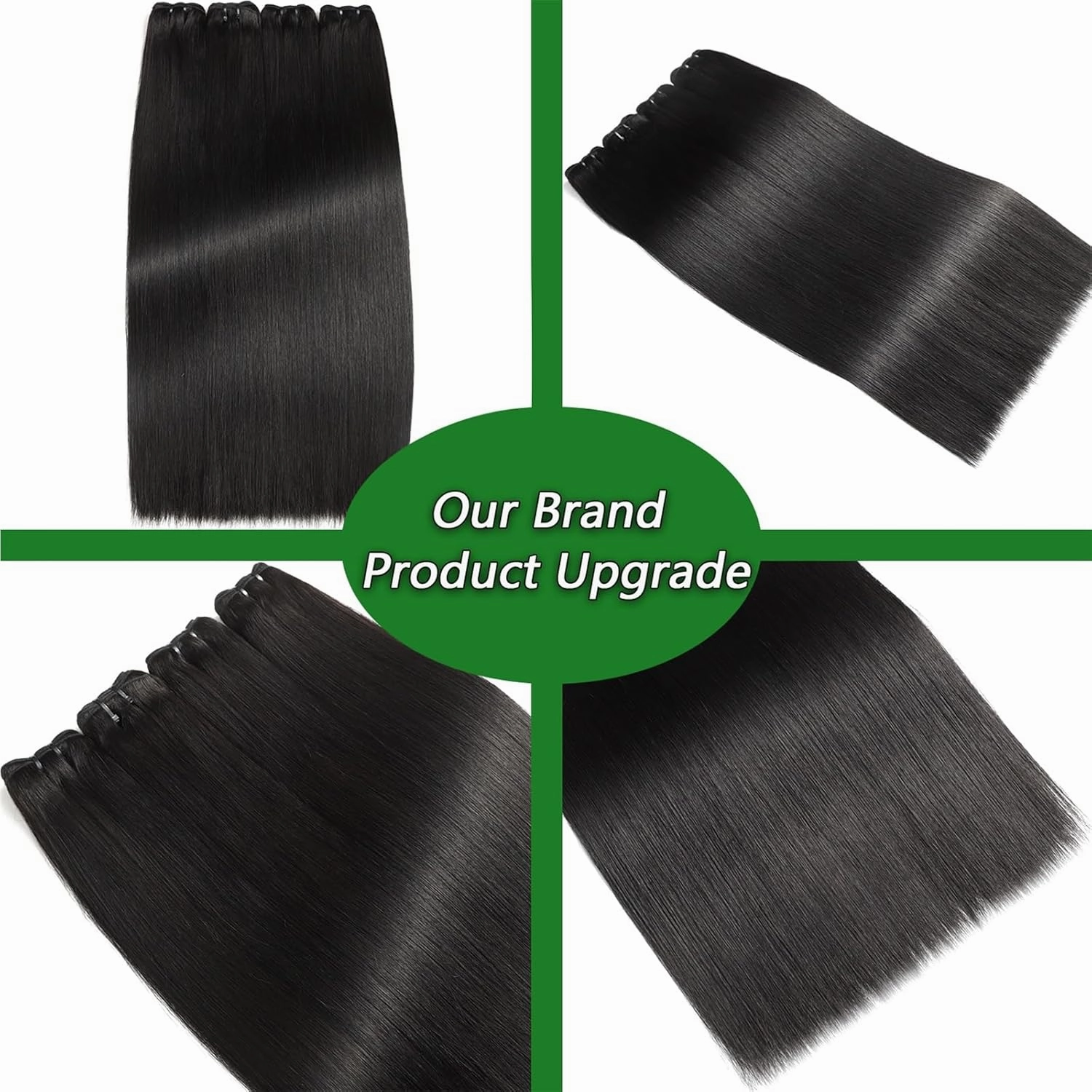 12A 14 16 18 20 Inch Straight Bundles Human Hair 100% Unprocessed Brazilian Virgin Hair Extensions Trippy Raw Quick Weave Sew In Glossy Billion 4 Hair Bundles Human Hair for Women Natural Black