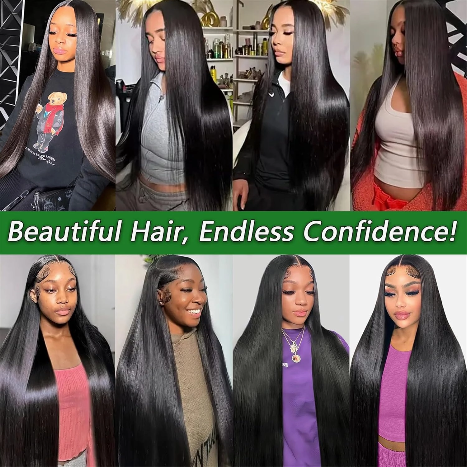 12A 14 16 18 20 Inch Straight Bundles Human Hair 100% Unprocessed Brazilian Virgin Hair Extensions Trippy Raw Quick Weave Sew In Glossy Billion 4 Hair Bundles Human Hair for Women Natural Black