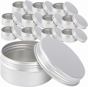 12pcs Wear-resistant Screw Tins for Lip Balm Cream and Cosmetics Portable Containers for Travel Home Use and Outdoor Activities