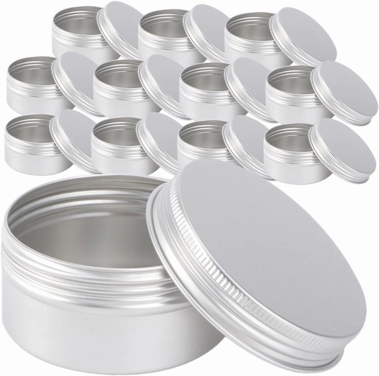 12pcs Wear-resistant Screw Tins for Lip Balm Cream and Cosmetics Portable Containers for Travel Home Use and Outdoor Activities