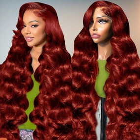 13x6 Reddish Brown Lace Front Wig Human Hair,250 Density 99j Burgundy Hd Lace Front Wigs Human Hair Pre Plucked,Glueless Body Wave Frontal Wigs Hd Lace With Baby Hair 24 Inch
