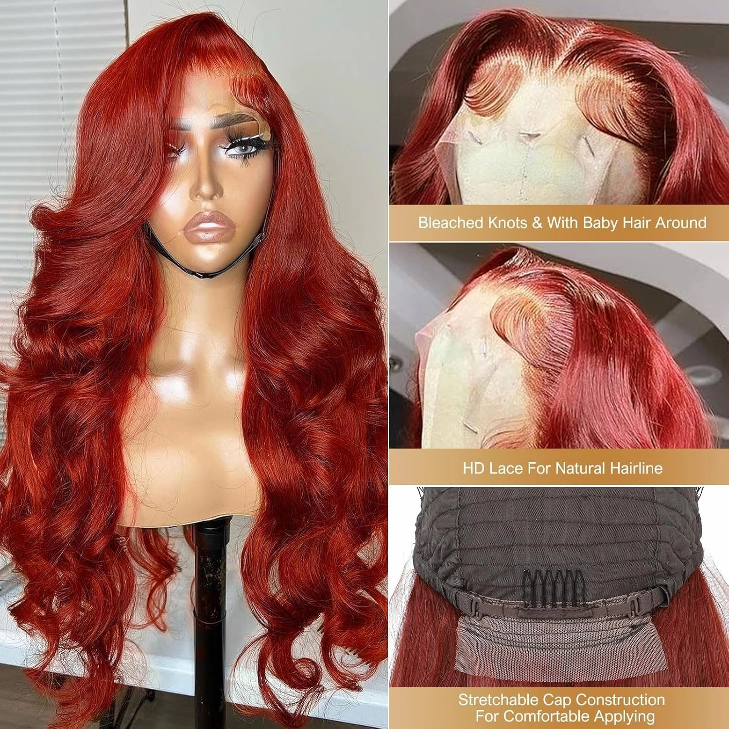 13x6 Reddish Brown Lace Front Wig Human Hair,250 Density 99j Burgundy Hd Lace Front Wigs Human Hair Pre Plucked,Glueless Body Wave Frontal Wigs Hd Lace With Baby Hair 24 Inch