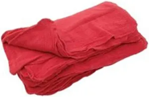 14x14 Inch Shop Towel/Cleaning Mechanic Rags - 100% Cotton Commercial Towels, Perfect for Automotive Garage, Kitchen, Home (RED) (100 Count)