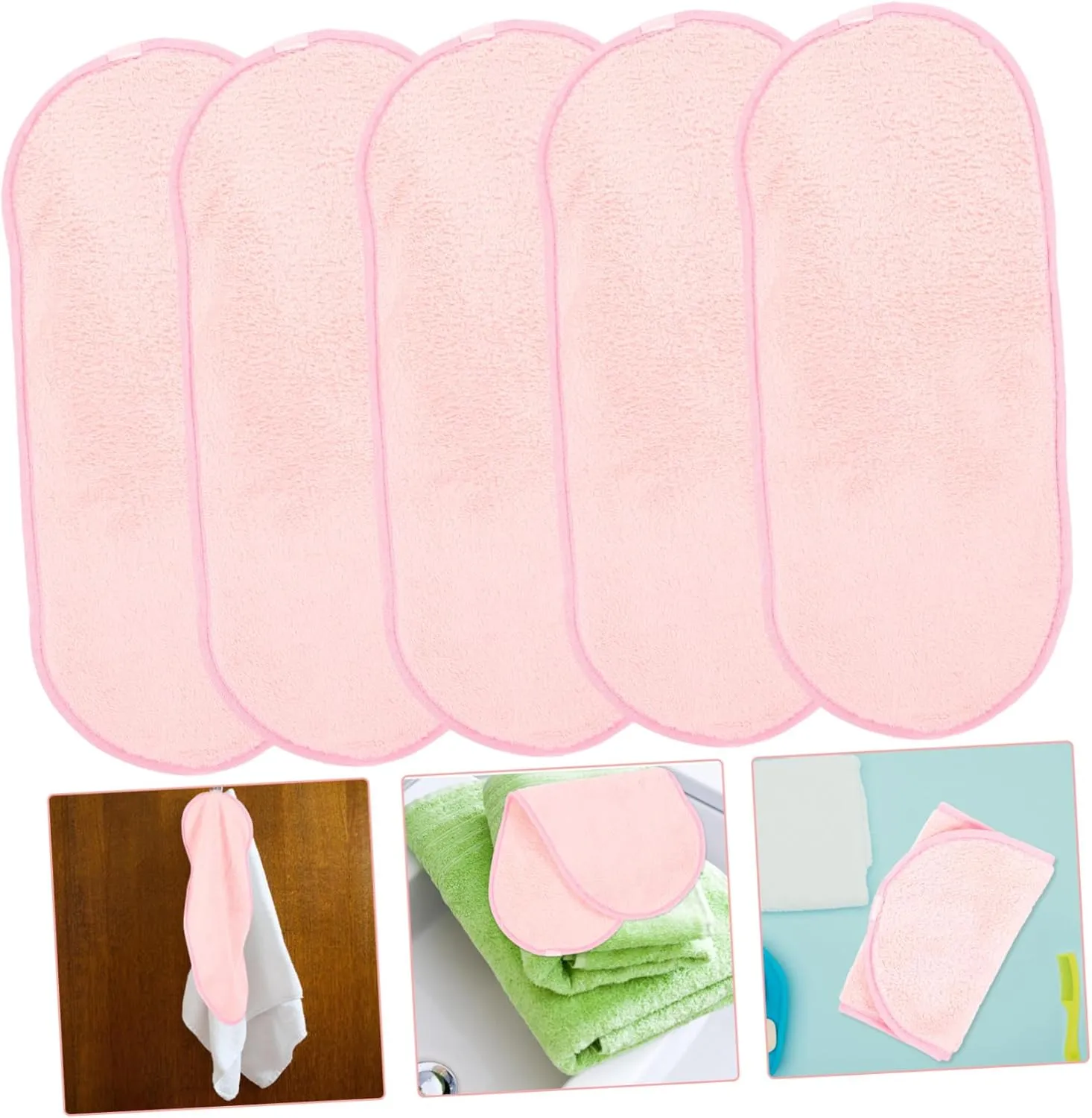 15pcs Reusable Makeup Removing Cloths Soft Fleece Face for Women Portable Cleansing Towels for Travel Outdoor Use Quick-Dry Comfortable Cleaning