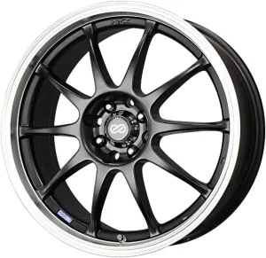 17x7 Enkei J10 (Matte Black w/ Machined Lip) Wheels/Rims 4x100/108 (409-770-11BK)