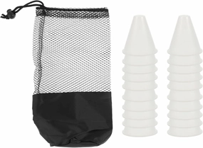 1 Set Skating Marker Cones Luminous Mini Agility Soccer Cones Plastic Glow in The Dark Training Traffic Road Cones for Skate White