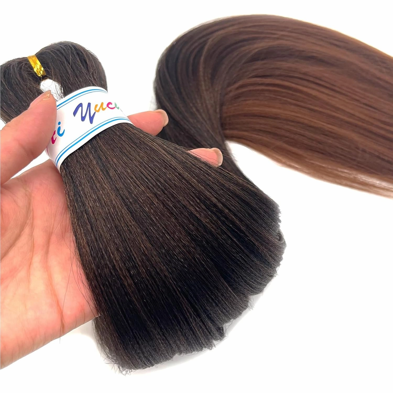 1b/30 Brown Ombre Braiding Hair Pre Stretched 24 Inch Braids Weave Pre Braided Hair for Crochet Braiding Synthetic Knotless Hypoallergenic Yaki Jumbo Box Braids Extensions
