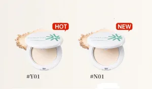 1PC Flower Lure Morning Mist HD Pressed Foundation Powder, Oil Control Pressed Setting Powder Foundation Powder (N01, 7g)
