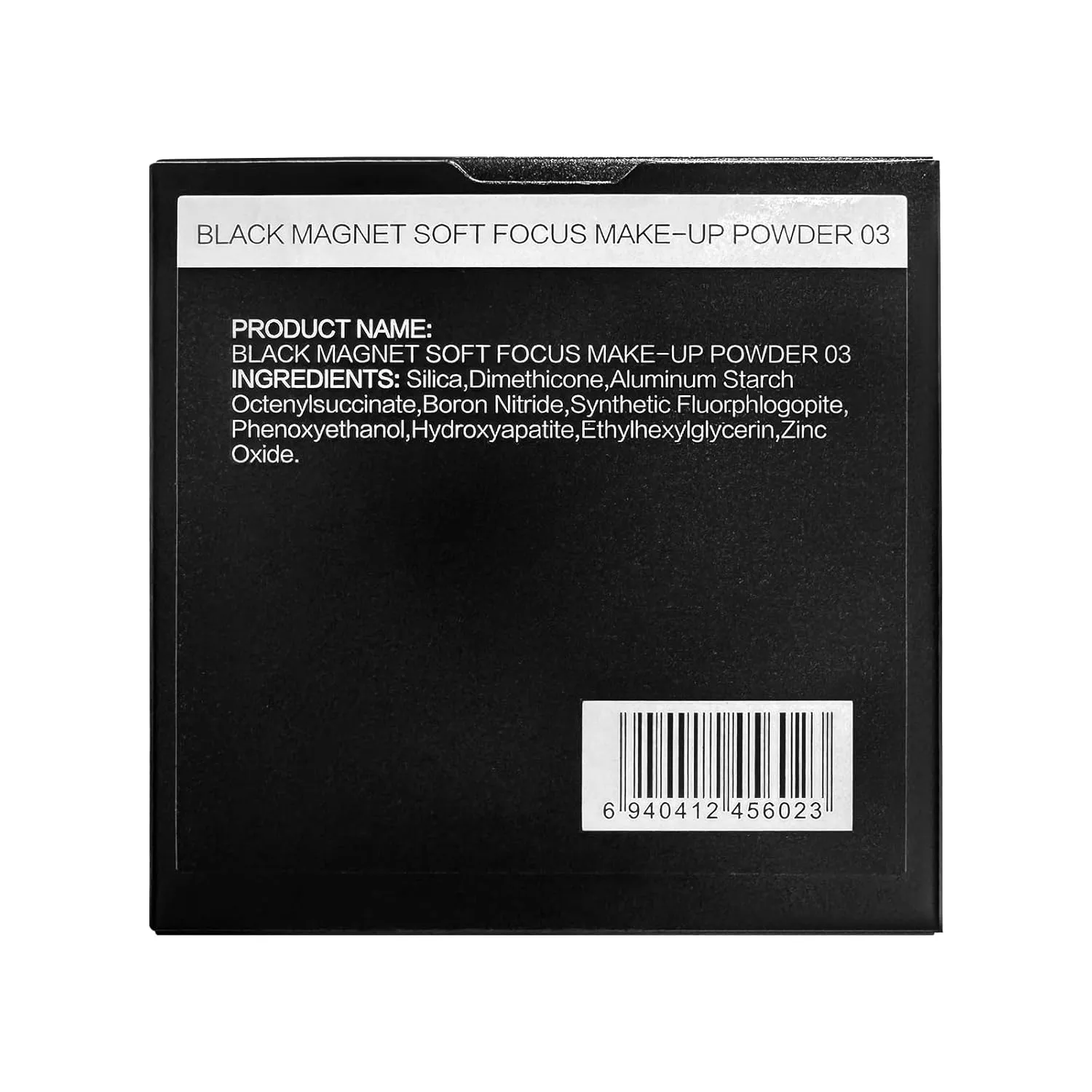 2.0 Black Magnet Soft Focus Make Up Powder, Waterproof Loose Setting Powder, 24H Longlasting, Oil Control, Talc-Free Face Powder, 03 Translucent For Sensitive Skin, 0.28Oz