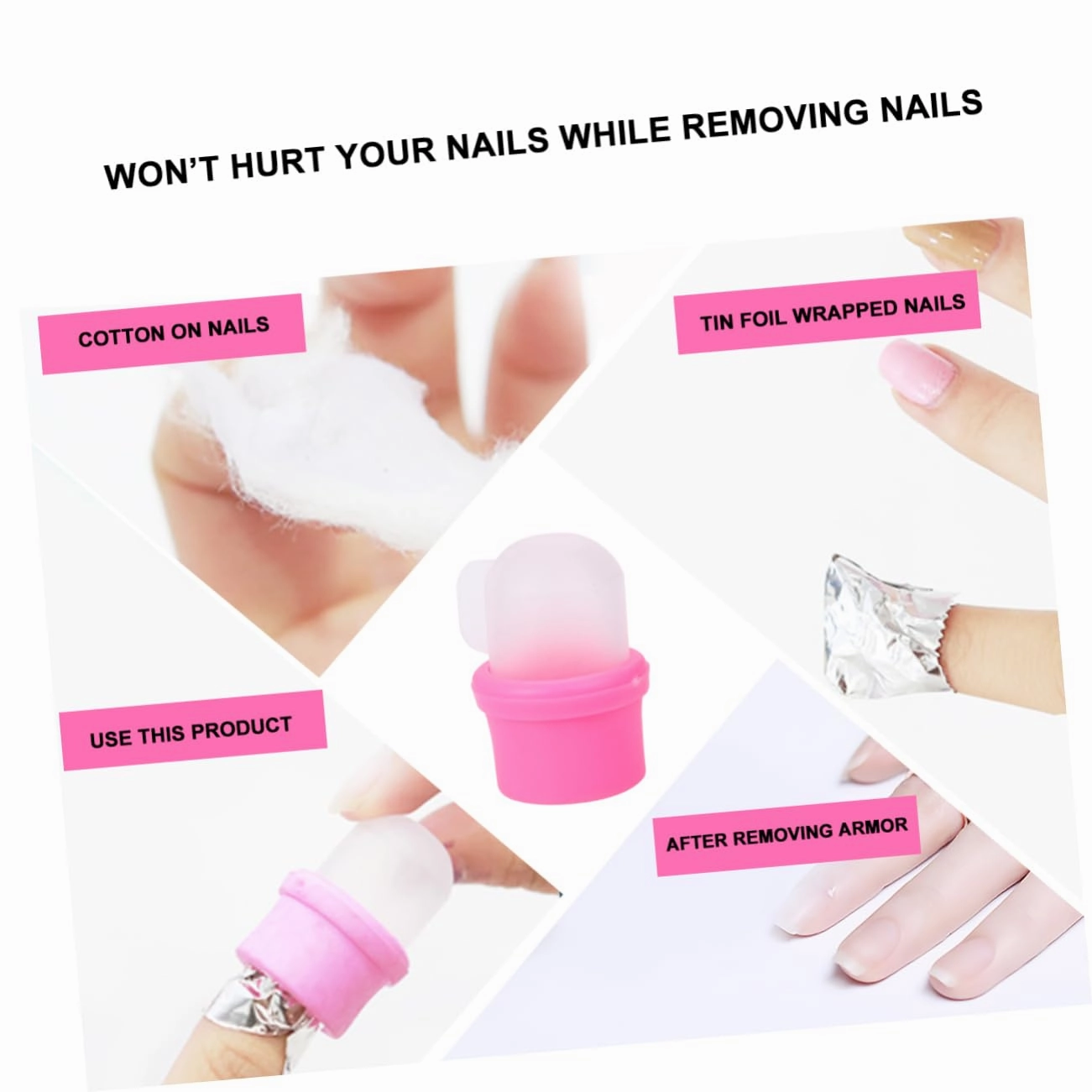 20 PCS finger clips gel remover nail polish remover clips gel nail remover clips Nail Art Soak Off Cap nail clips gel removal gel soak off caps makeup remover Manicure tools
