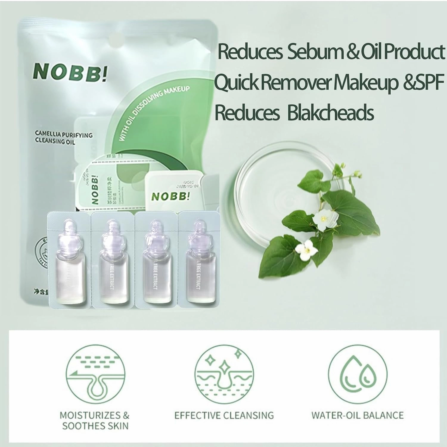 20pc Deep Cleansing Blam for Face, Mini Makeup Remover Blam, Gentle Facial Makeup Remover, Moisturizing Pore Face Cleanser, Individually Packaged Travel Essential Makaup