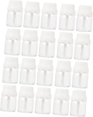 20Pcs Mini Lip Gloss Containers Refillable Tubes with Brush Head Vials for Travel Toiletries Portable Lip Gloss Applicators for Home Office