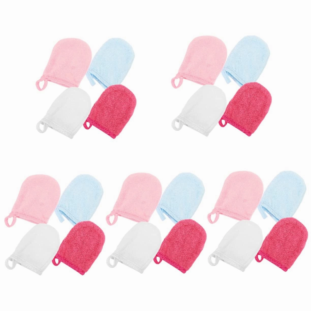 20pcs Reusable Facial Cleaning Gloves Soft Washable Face Scrubber for Deep Pore Cleansing Convenient Makeup for Home and Travel Use