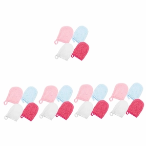 20pcs Reusable Microfiber Face Cleaning Gloves Practical Makeup Removal Mitts Gentle and Efficient Facial Washing Cloths Soft Absorbent for All Skin Types