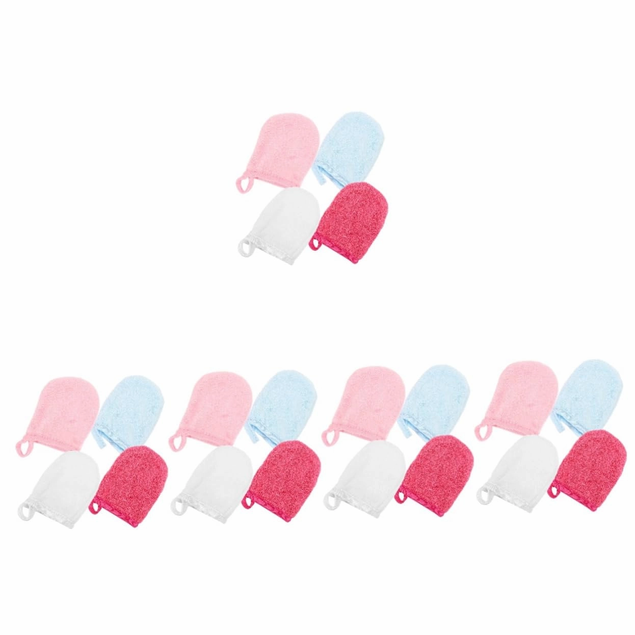 20pcs Reusable Microfiber Face Cleaning Gloves Practical Makeup Removal Mitts Gentle and Efficient Facial Washing Cloths Soft Absorbent for All Skin Types