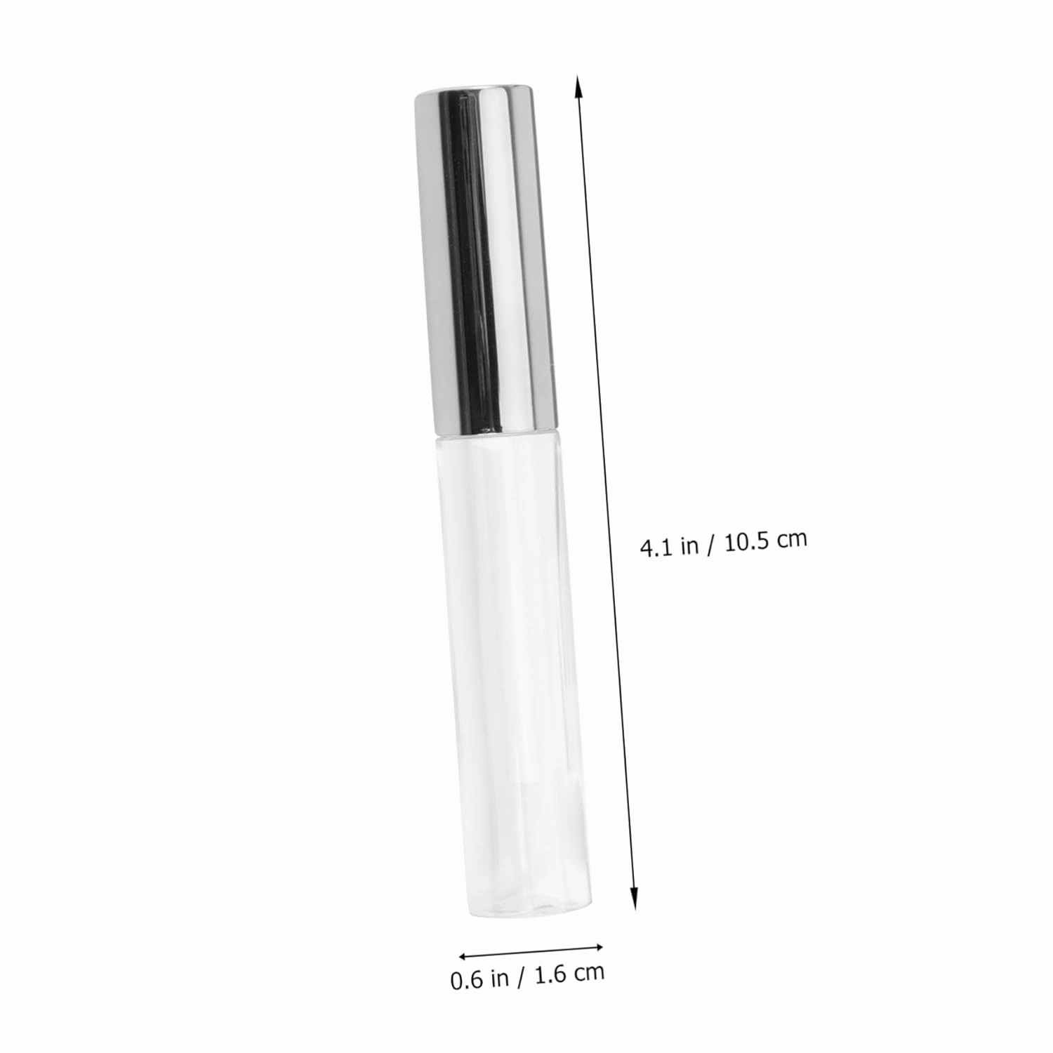 20pcs Transparent Lip Circular Tubes for Lip Gloss Fashionable Silver Bottles Lightweight and Portable for Travel Cosmetic Containers for Products