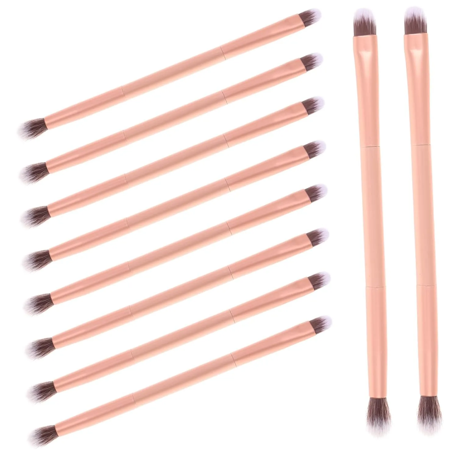 24pcs Double-ended Makeup Brush for Women Versatile Eyeshadow Nose Contour and Highlighter Applicators Lightweight Travel-friendly Eye Makeup Tools