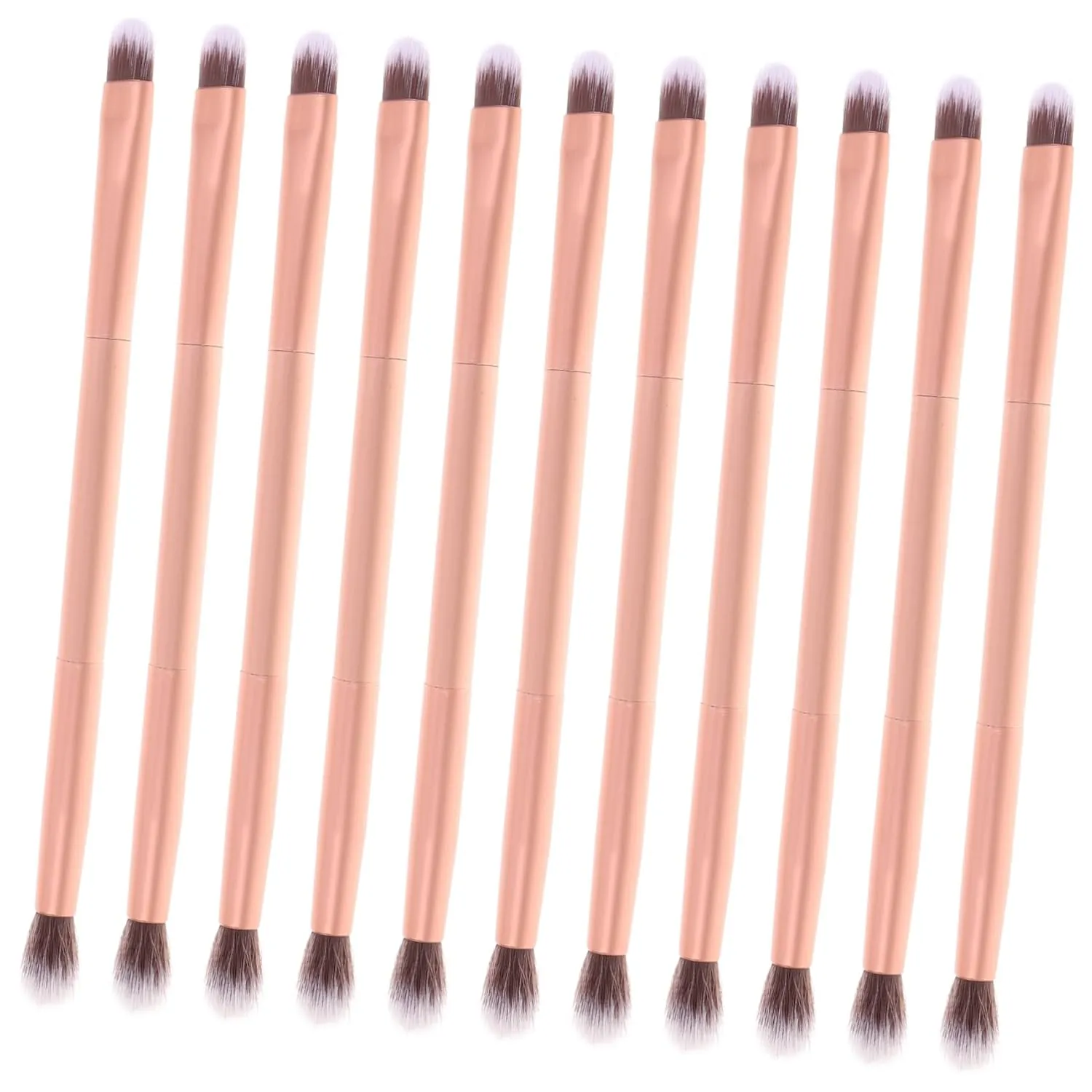 24pcs Double-ended Makeup Brushes for Eye Shadow Nose Contouring and Highlighting Comfortable Grip Versatile for Home Tube Design