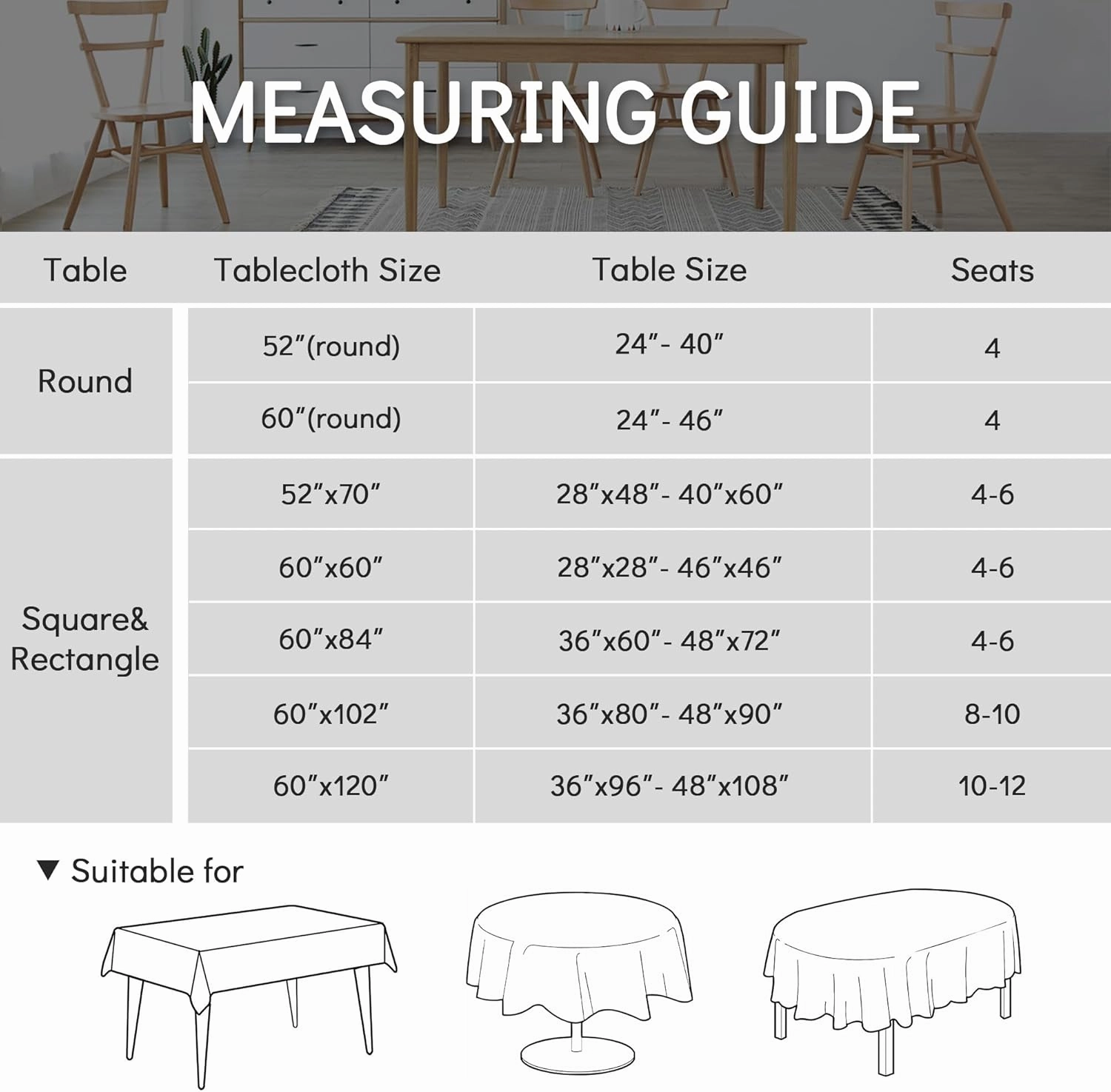 2 Pack Green Christmas Tablecloth - 60 x 84 Inch Rectangle, Waterproof & Wrinkle Resistant Polyester Table Cover for Dining Table, Buffet Parties, Camping