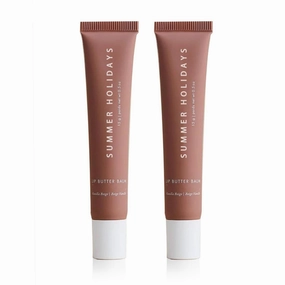 2 PACK Summer Lip Butter Balm Summer Days Summer Holidays Conditioning Lip And Lip Balm Tinted Soothing Lip Care (Vanilla Beige, 0.5oz)