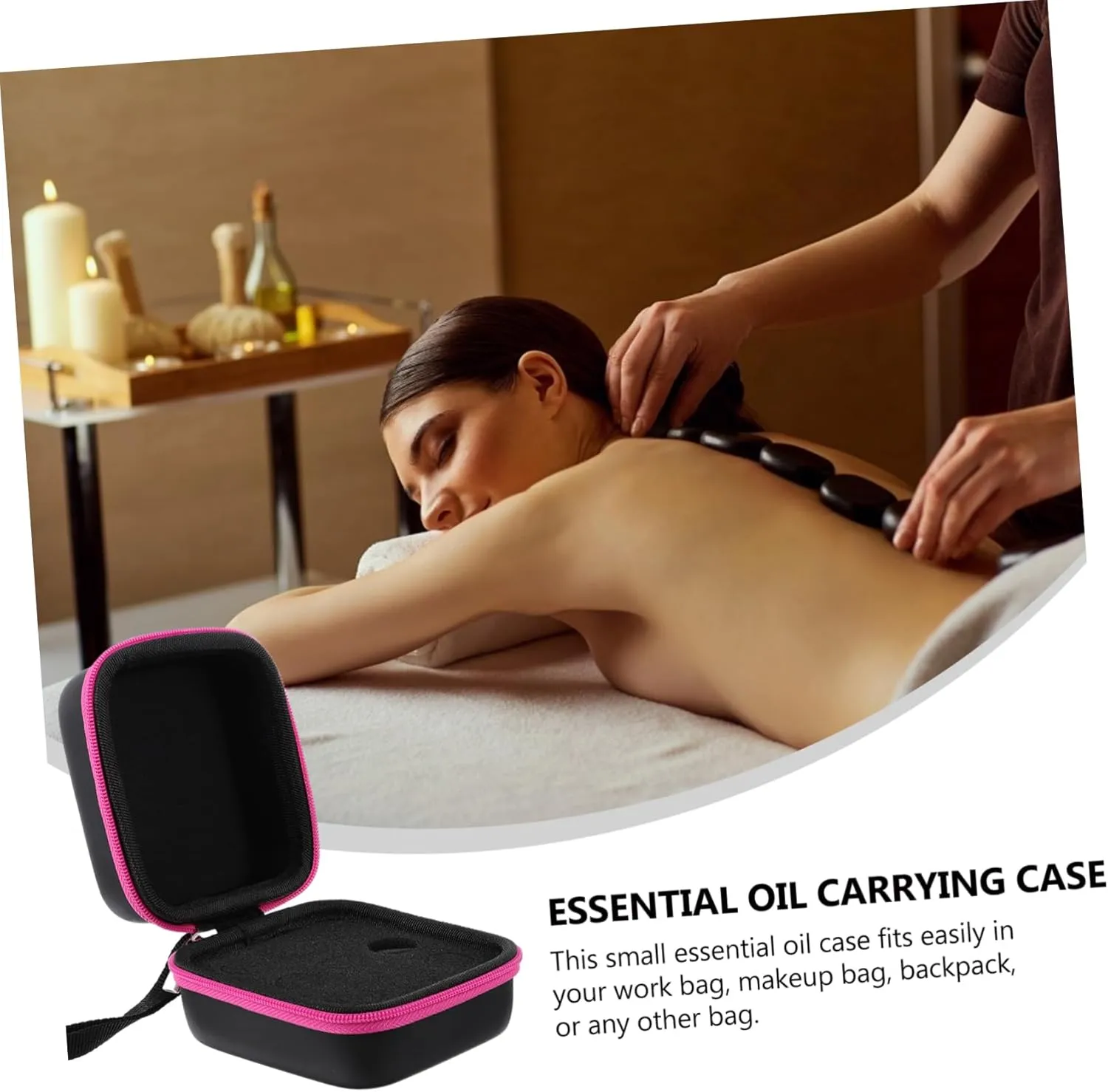 2pcs 9 15 Essential Grids Holder Oil Case Er Bottles Oils Pouch Bag Shockproof Storage Carrying Ml, Rosy, 9x8x6cm