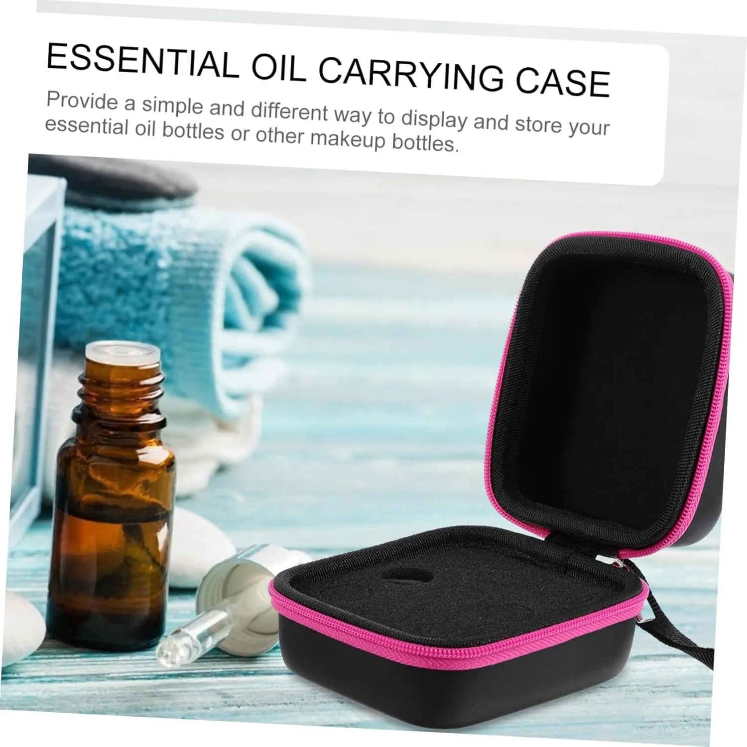 2pcs 9 15 Essential Grids Holder Oil Case Er Bottles Oils Pouch Bag Shockproof Storage Carrying Ml, Rosy, 9x8x6cm
