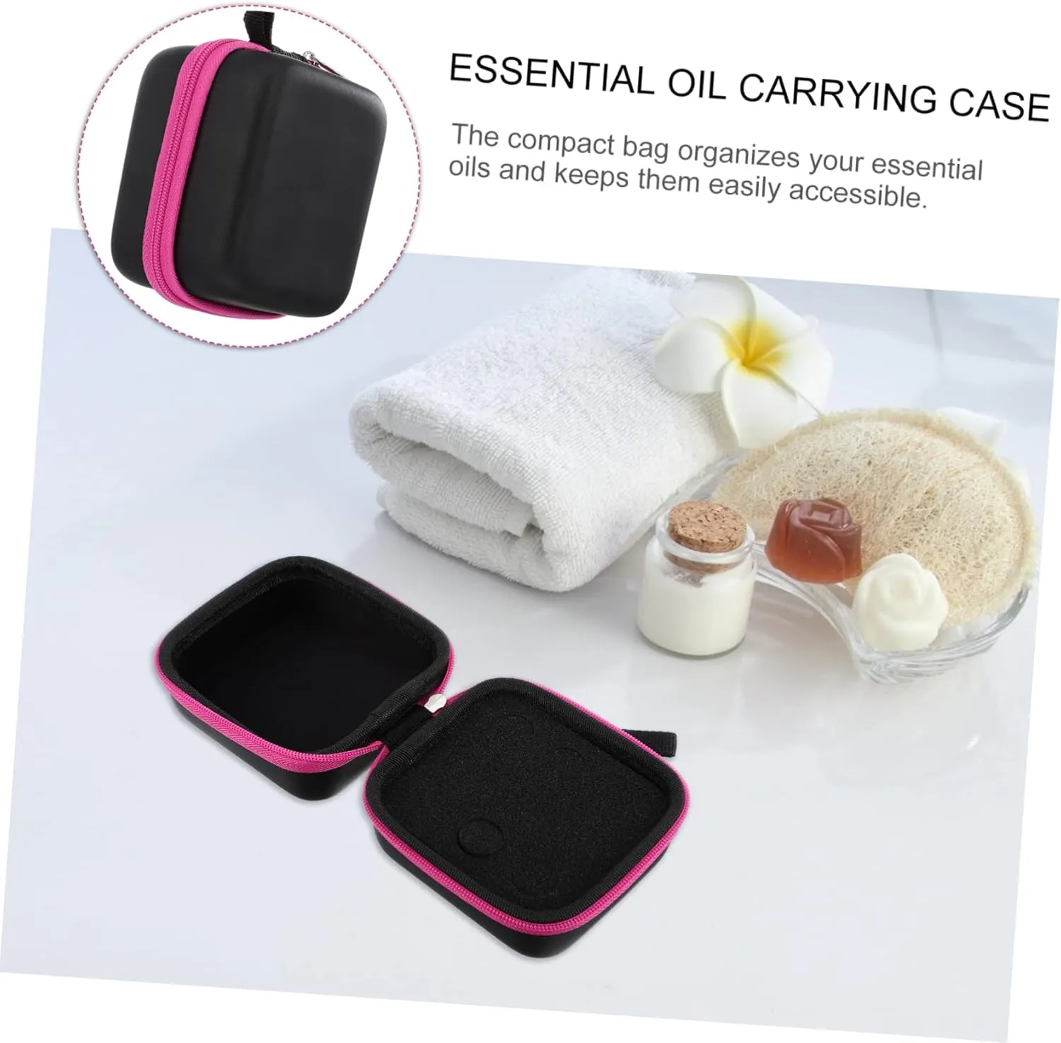 2pcs 9 15 Essential Grids Holder Oil Case Er Bottles Oils Pouch Bag Shockproof Storage Carrying Ml, Rosy, 9x8x6cm