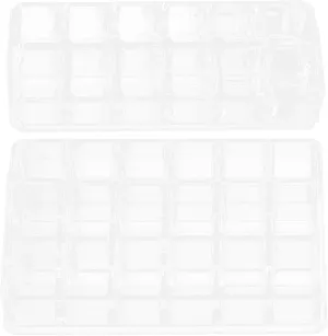 2pcs Palstic Nail Polish Organizer 12 18 Grids Clear Essential Oil Stand Lipsticks Holder Display Rack for Lip Gloss Lipstick Tubes Makeup Tools Storage