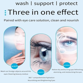 2PCS Eye Steamer, Steam Therapy Wand, Nano Eye Mist Steam Sprayer for Relief Dry Eye, Heated Eye Treatment, Portable Eye Steamer Moisturizer Soother, Mini Rechargeable Eye Mist Sprayer, (White*2)