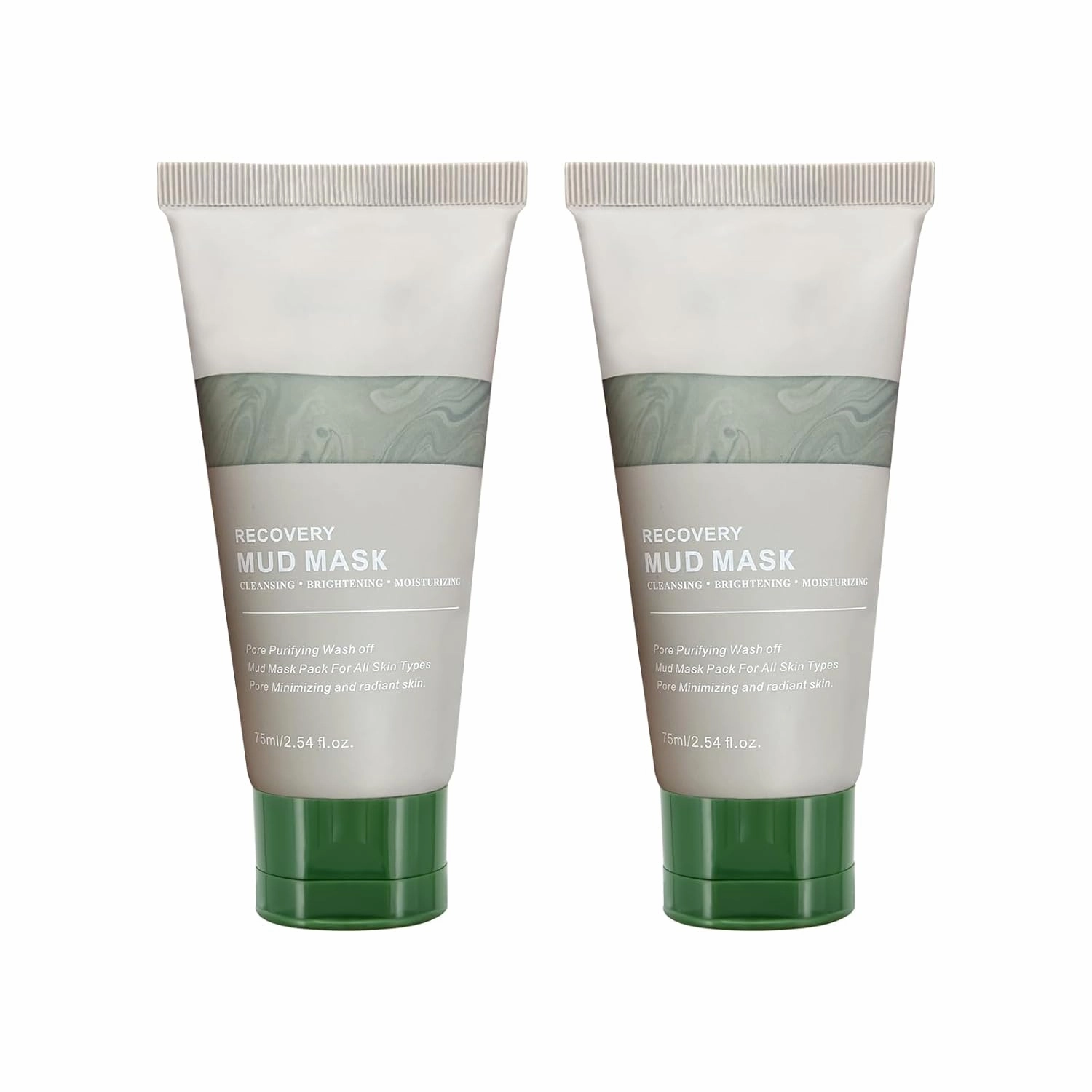 2PCS Recovery Mud Mask | Relief Mud Mask | Mud Masks for Face | Hydrating & Moisturizing Deep Pore Cleanser.