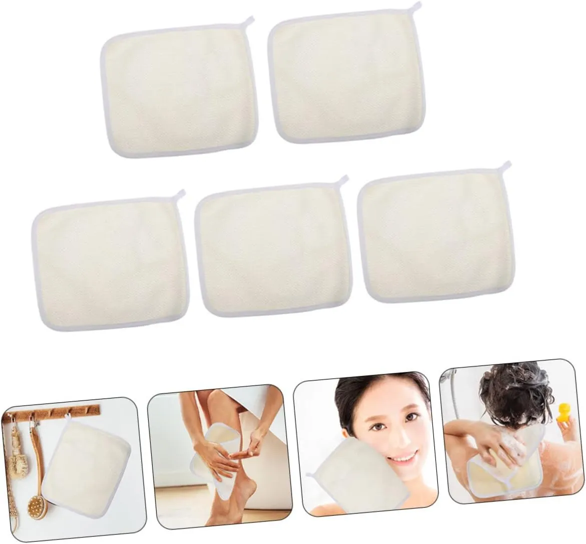 2sets Exfoliating Back Scrubber Bath Towel Deep Clean Shower Towels Japanese Washcloth Men Women Long Body Scrubbing 5pcs*2