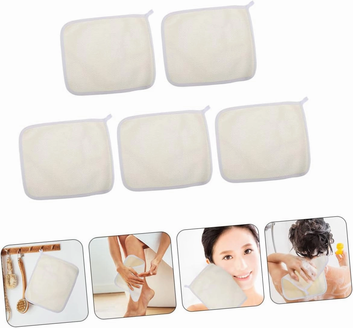 2sets Exfoliating Back Scrubber Bath Towel Deep Clean Shower Towels Japanese Washcloth Men Women Long Body Scrubbing 5pcs*2