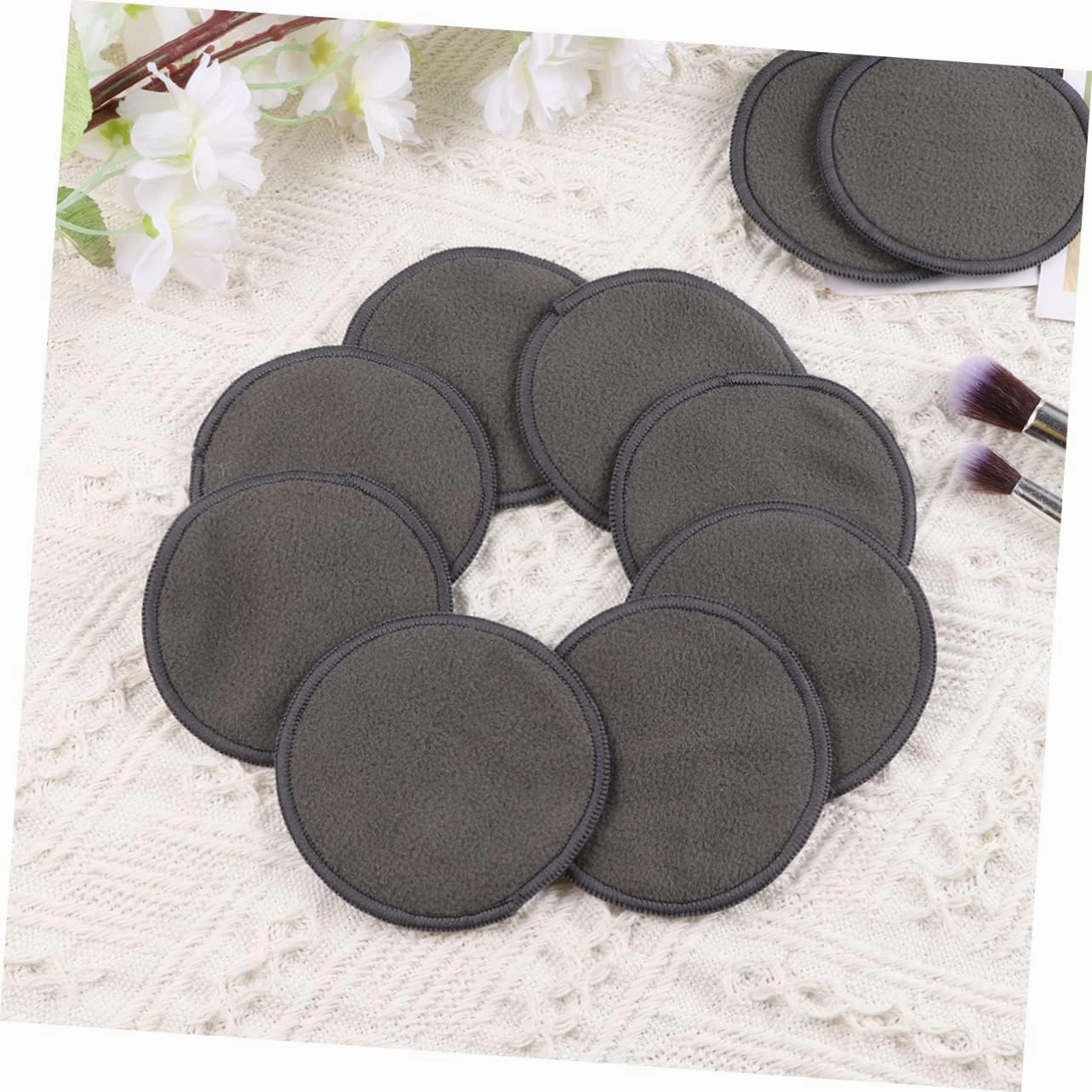 2sets Makeup Removal Pads Reusable Face Cloths Soft Cleaning Washable Makeup Removal Towels 10pcs*2