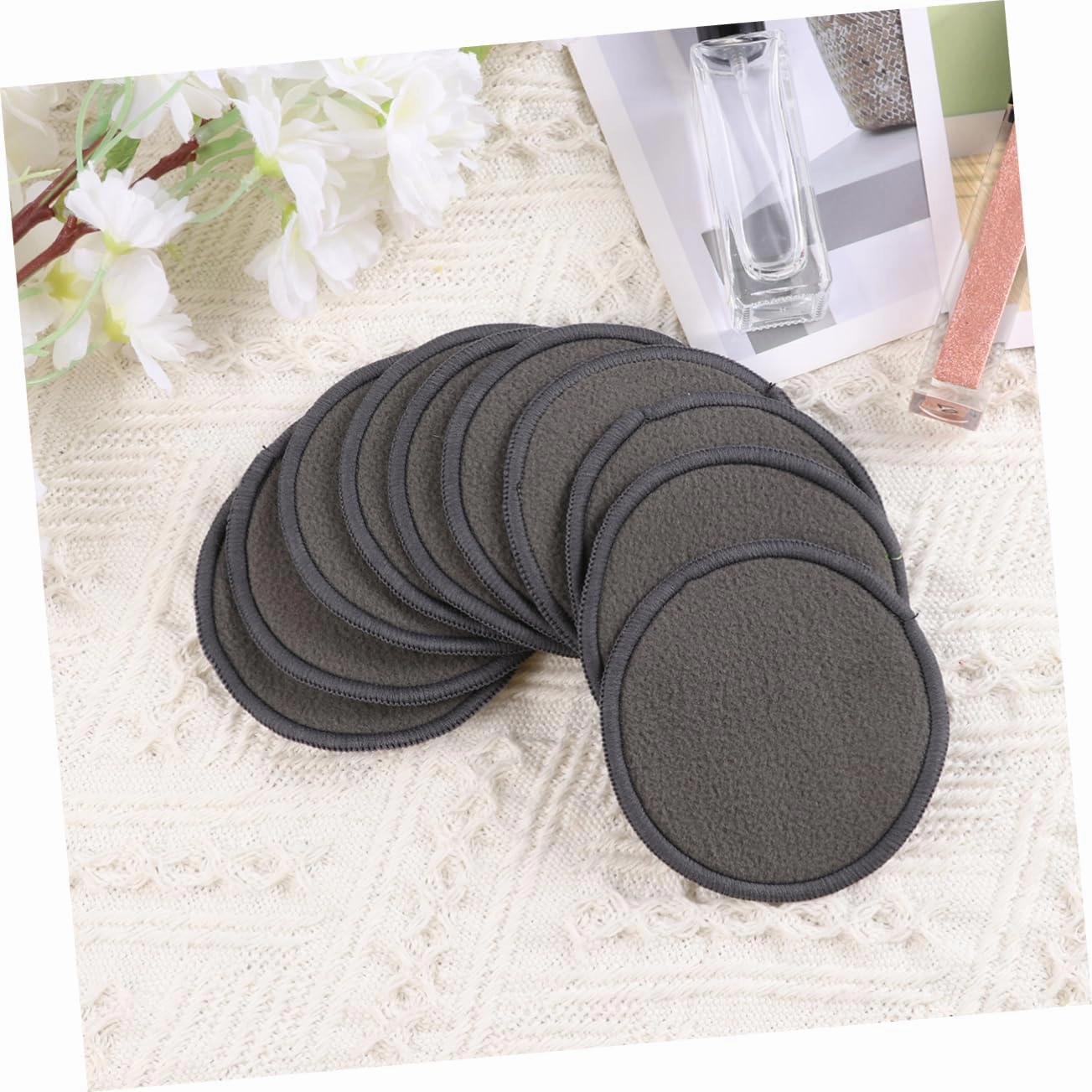 2sets Makeup Removal Pads Reusable Face Cloths Soft Cleaning Washable Makeup Removal Towels 10pcs*2