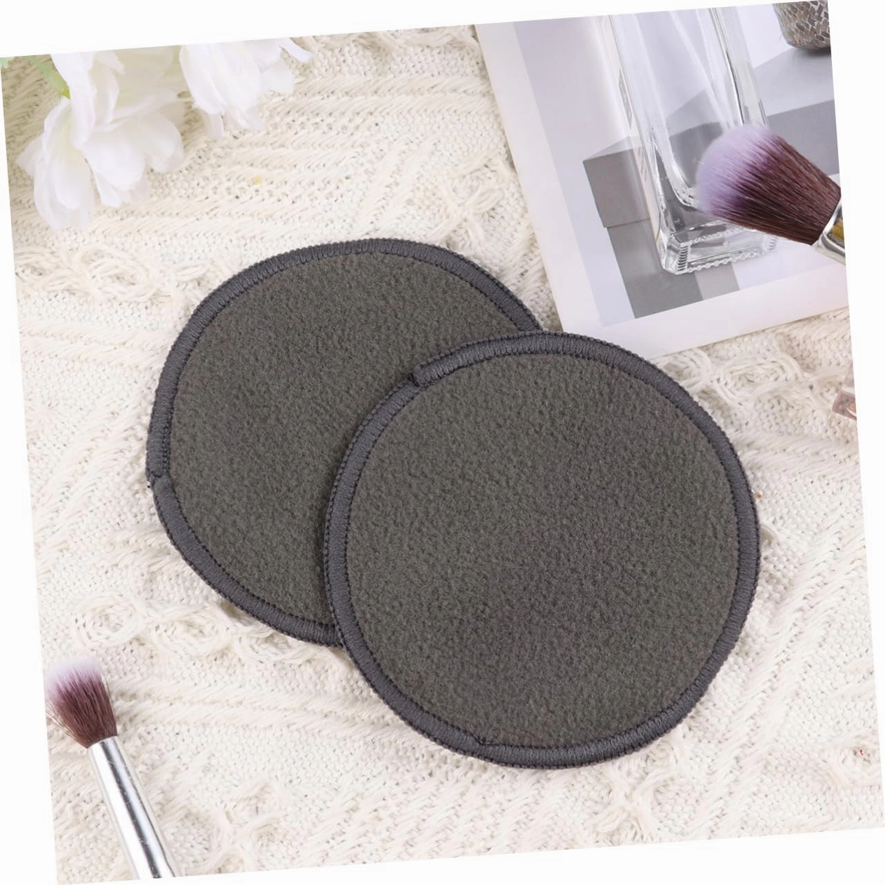 2sets Makeup Removal Pads Reusable Face Cloths Soft Cleaning Washable Makeup Removal Towels 10pcs*2